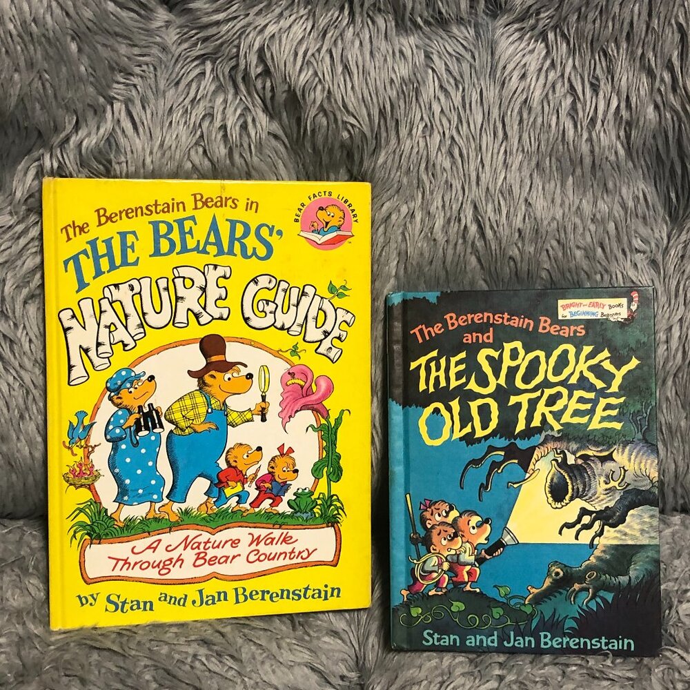Lot of 2 Berenstain Bears' Books : Nature Guide & The Spooky Old Tree HC 70s